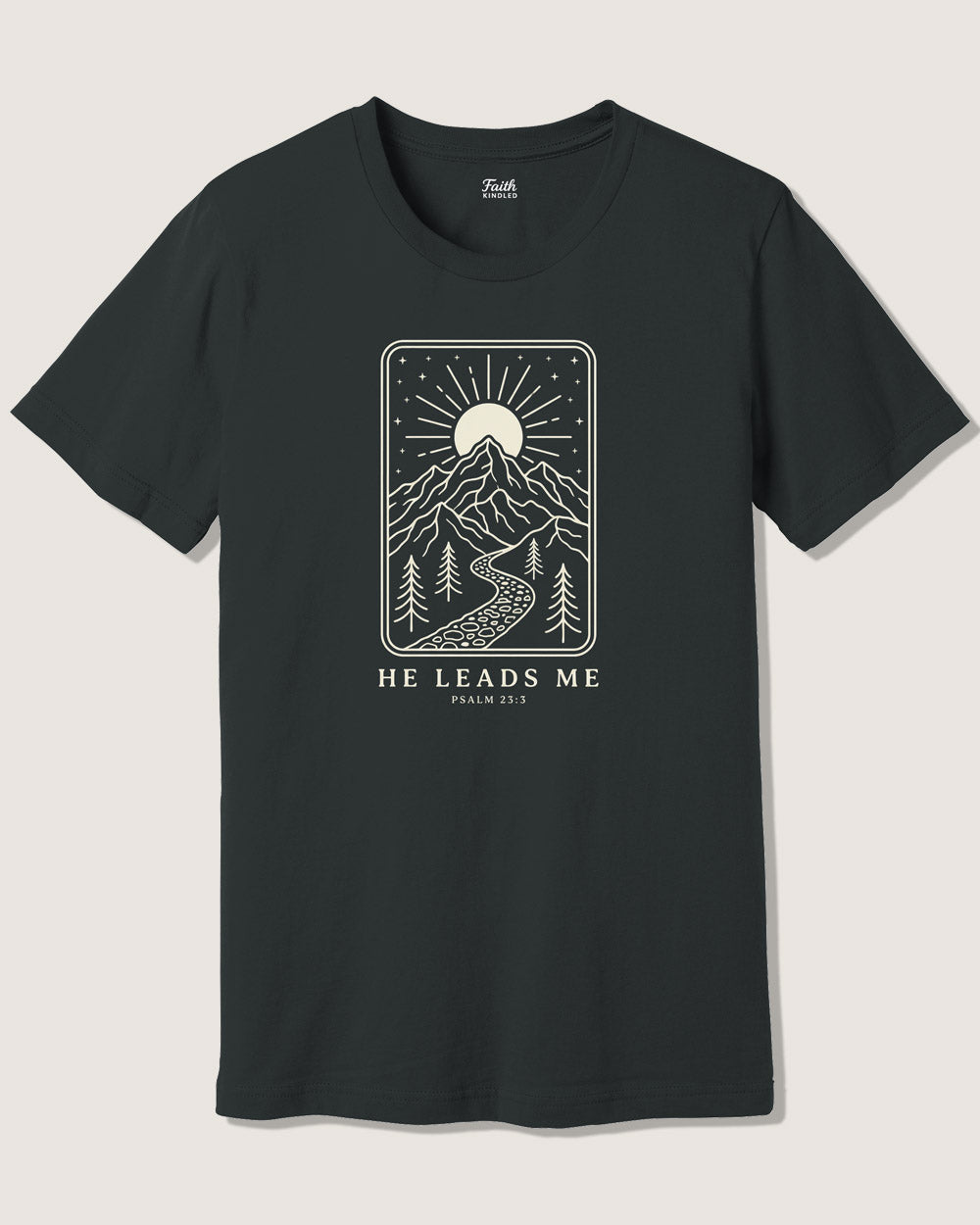 He Leads Me Unisex Tee