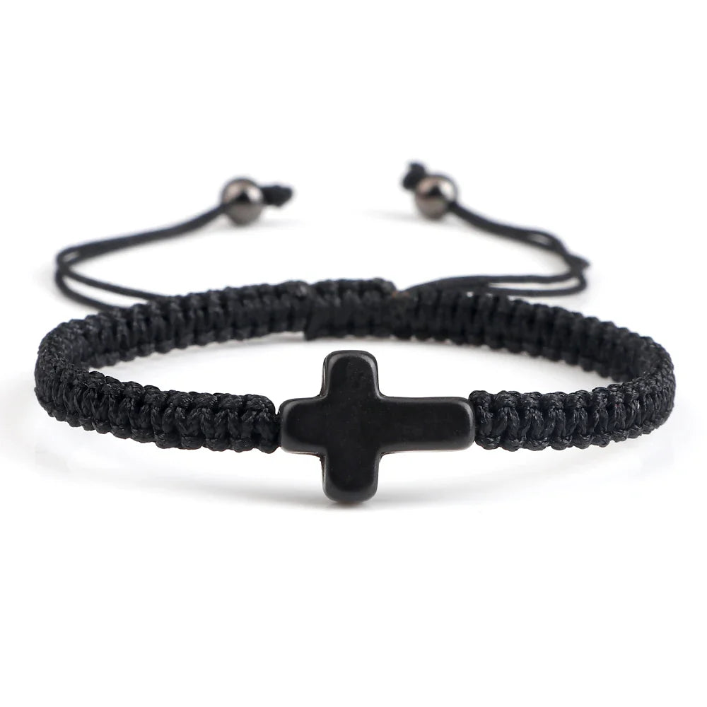 🎁 Midnight Mercy Braided Cross (100% off)