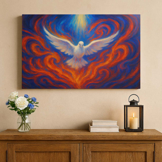 Holy Spirit Descending as Dove, Wall Art Canvas