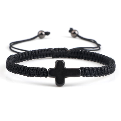 Midnight Mercy Braided Cross