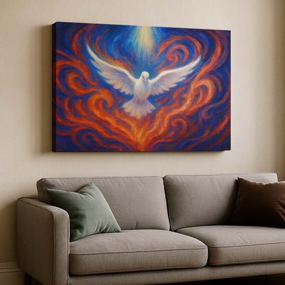 Holy Spirit Descending as Dove, Wall Art Canvas