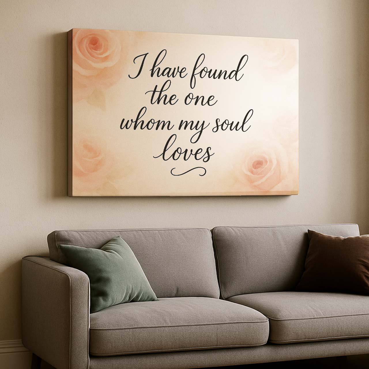 Song of Solomon ‘I Have Found The One’ Jesus, Wall Art Canvas