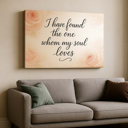 Song of Solomon ‘I Have Found The One’ Jesus, Wall Art Canvas