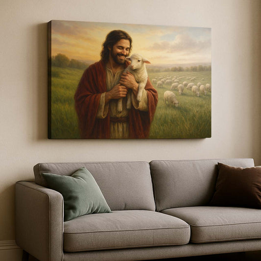 Jesus Leaving Ninety-Nine to Rescue One, Wall Art Canvas