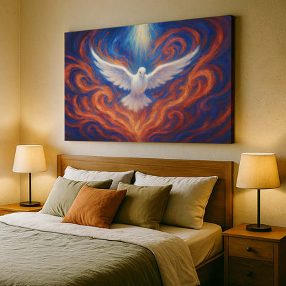 Holy Spirit Descending as Dove, Wall Art Canvas