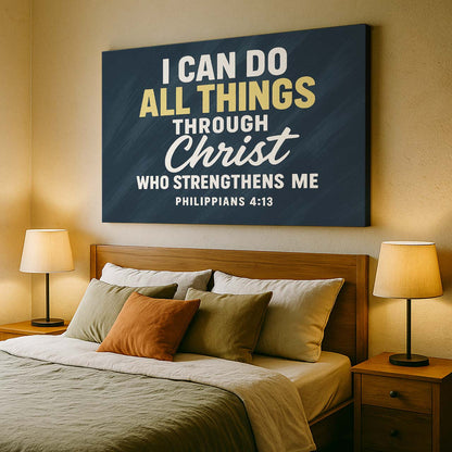 Power in Christ Philippians 4:13, Wall Art Canvas
