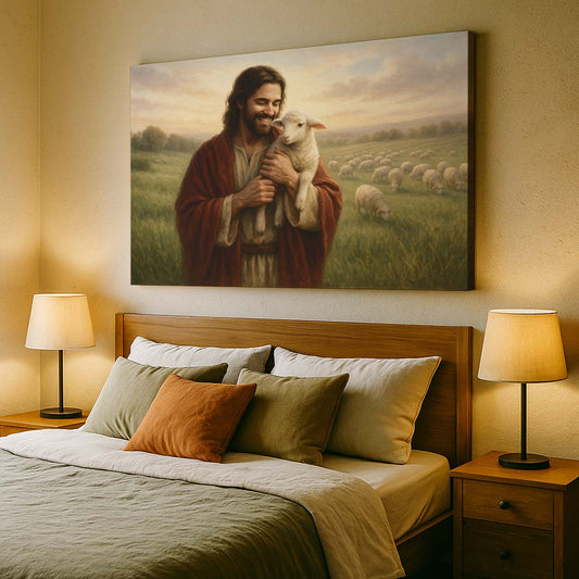 Jesus Leaving Ninety-Nine to Rescue One, Wall Art Canvas
