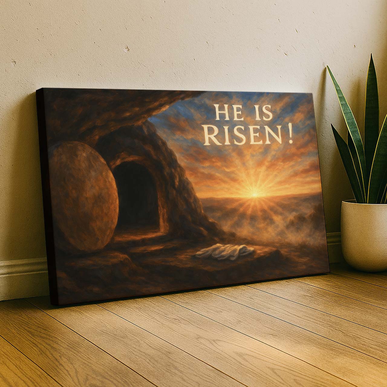 Christ’s Empty Tomb at Sunrise, Wall Art Canvas