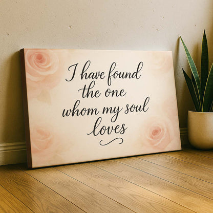 Song of Solomon ‘I Have Found The One’ Jesus, Wall Art Canvas