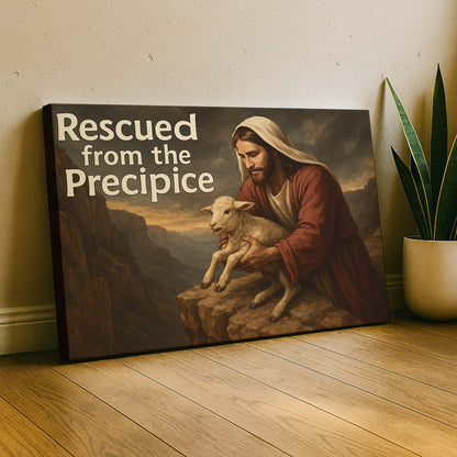 Jesus Lifting the Lamb from the Precipice, Wall Art Canvas