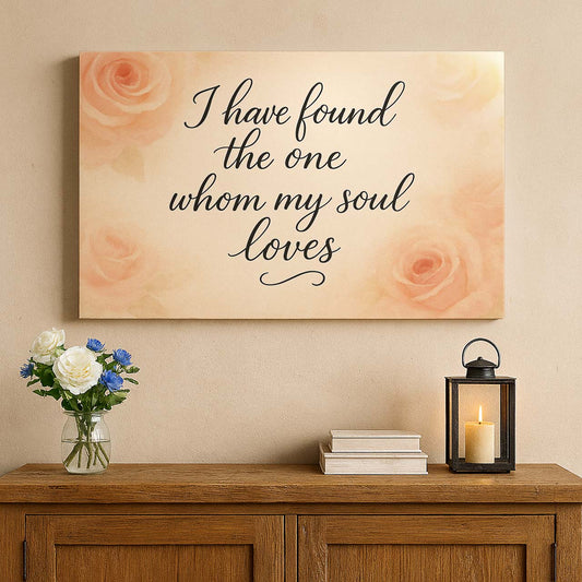 Song of Solomon ‘I Have Found The One’ Jesus, Wall Art Canvas