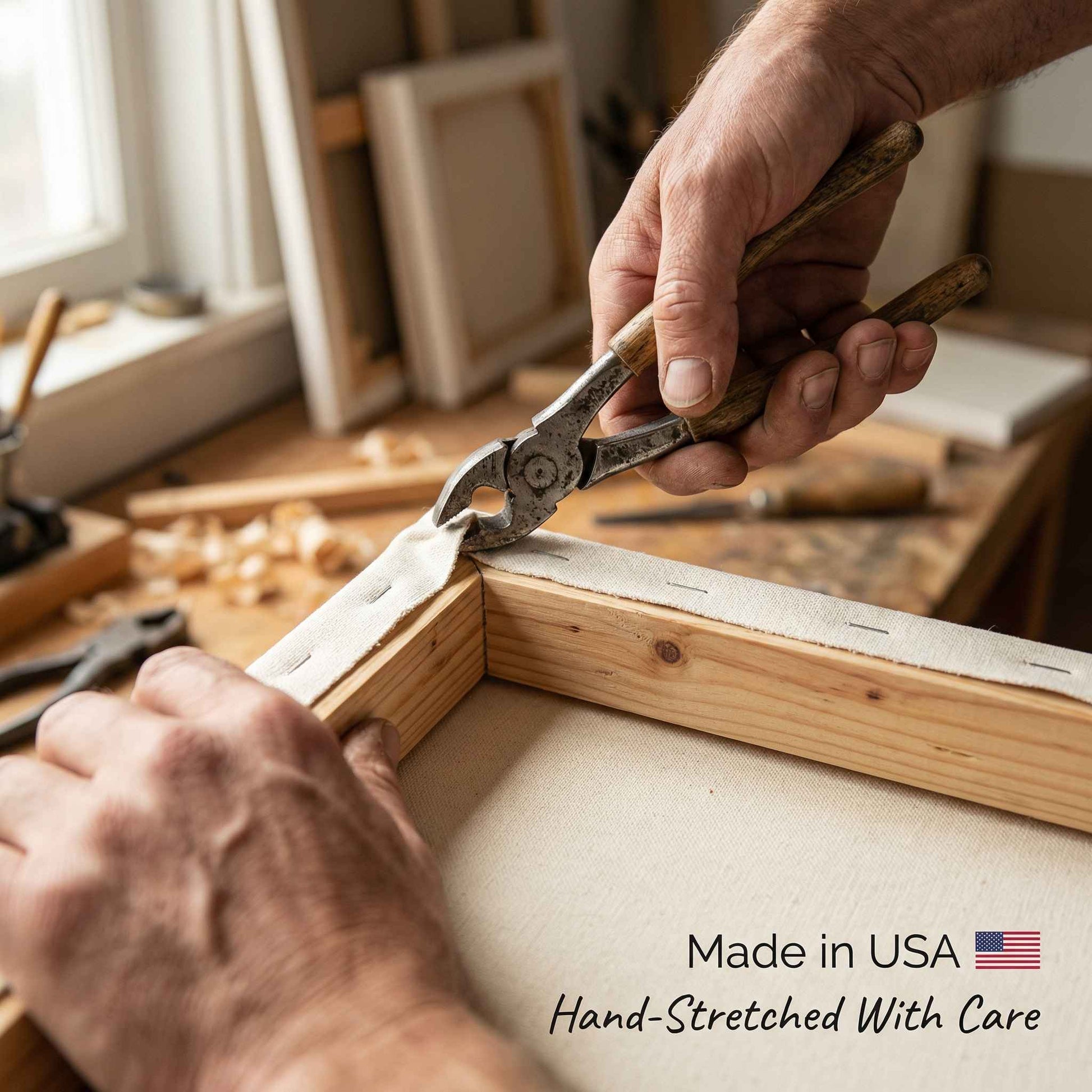 Jesus Offering Water to the Lamb by the Stream, Wall Art Canvas – mock-up 6